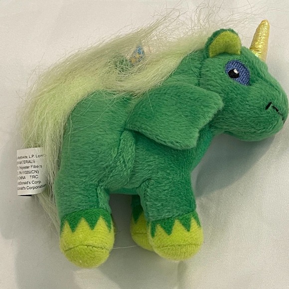 McDonald's 2004 NeoPets Green Uni Plush 4" Toy (Pre-owned) - Picture 3 of 4